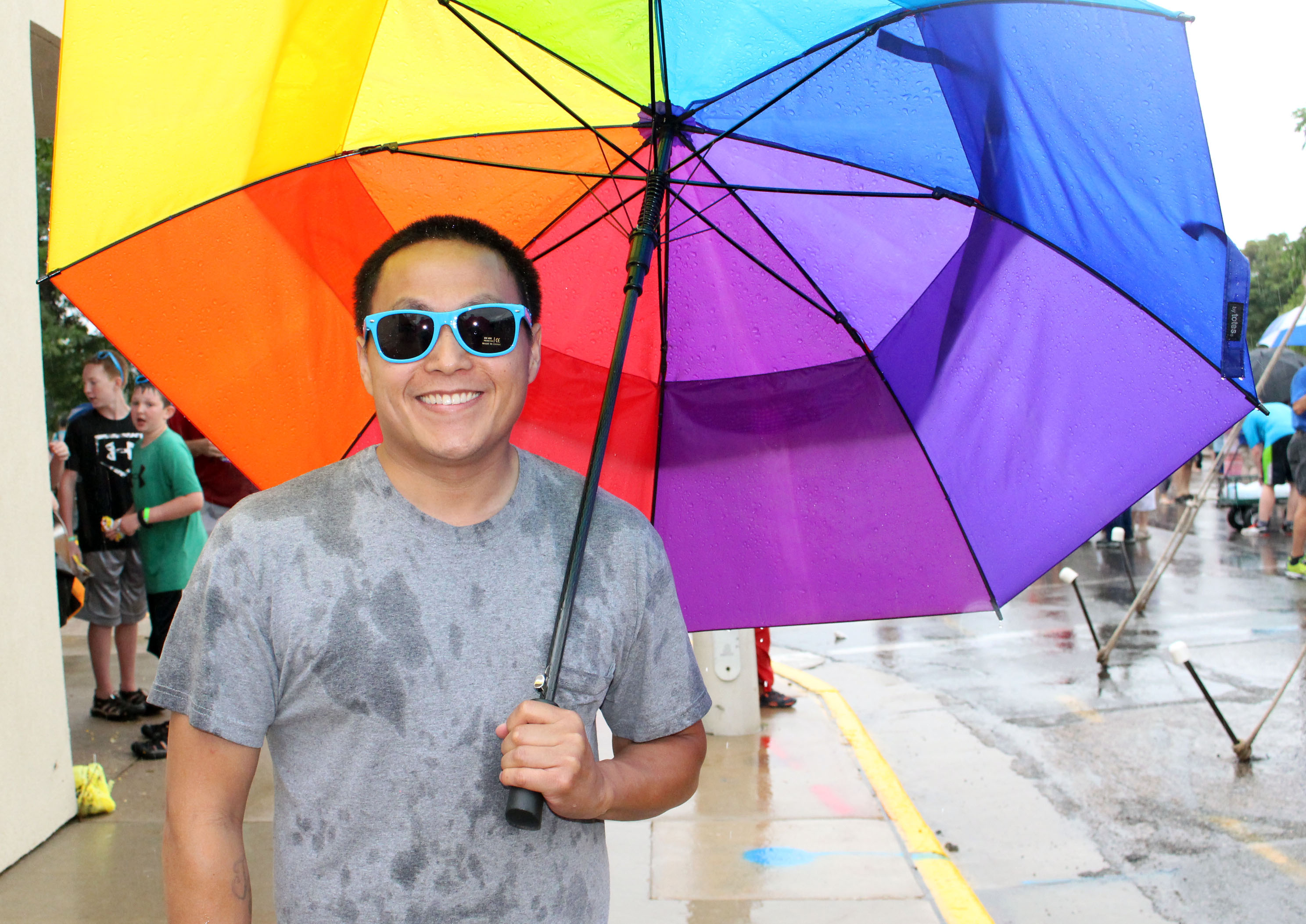 Sunglasses and umbrella