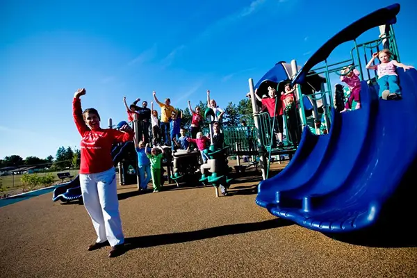 Photo of people on a playground
